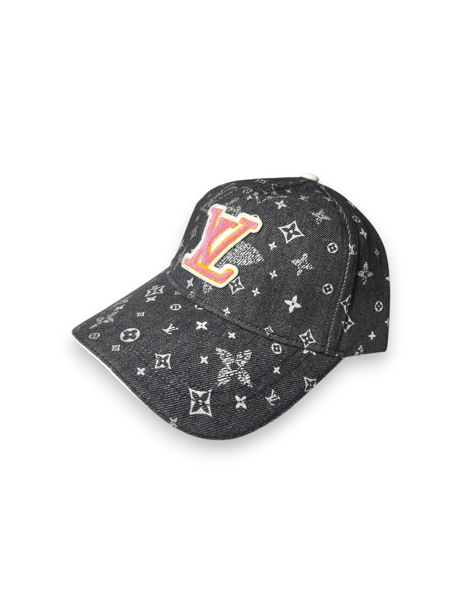 Louis Vuitton Monogram Washed-Denim Baseball Cap in Black