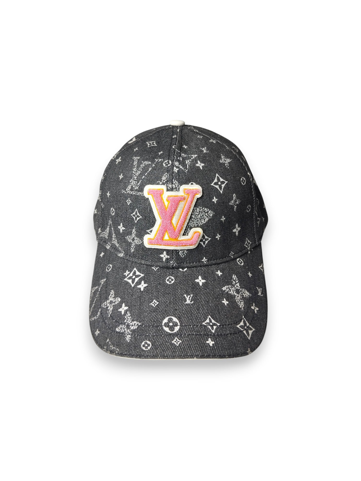 Louis Vuitton Monogram Washed-Denim Baseball Cap in Black