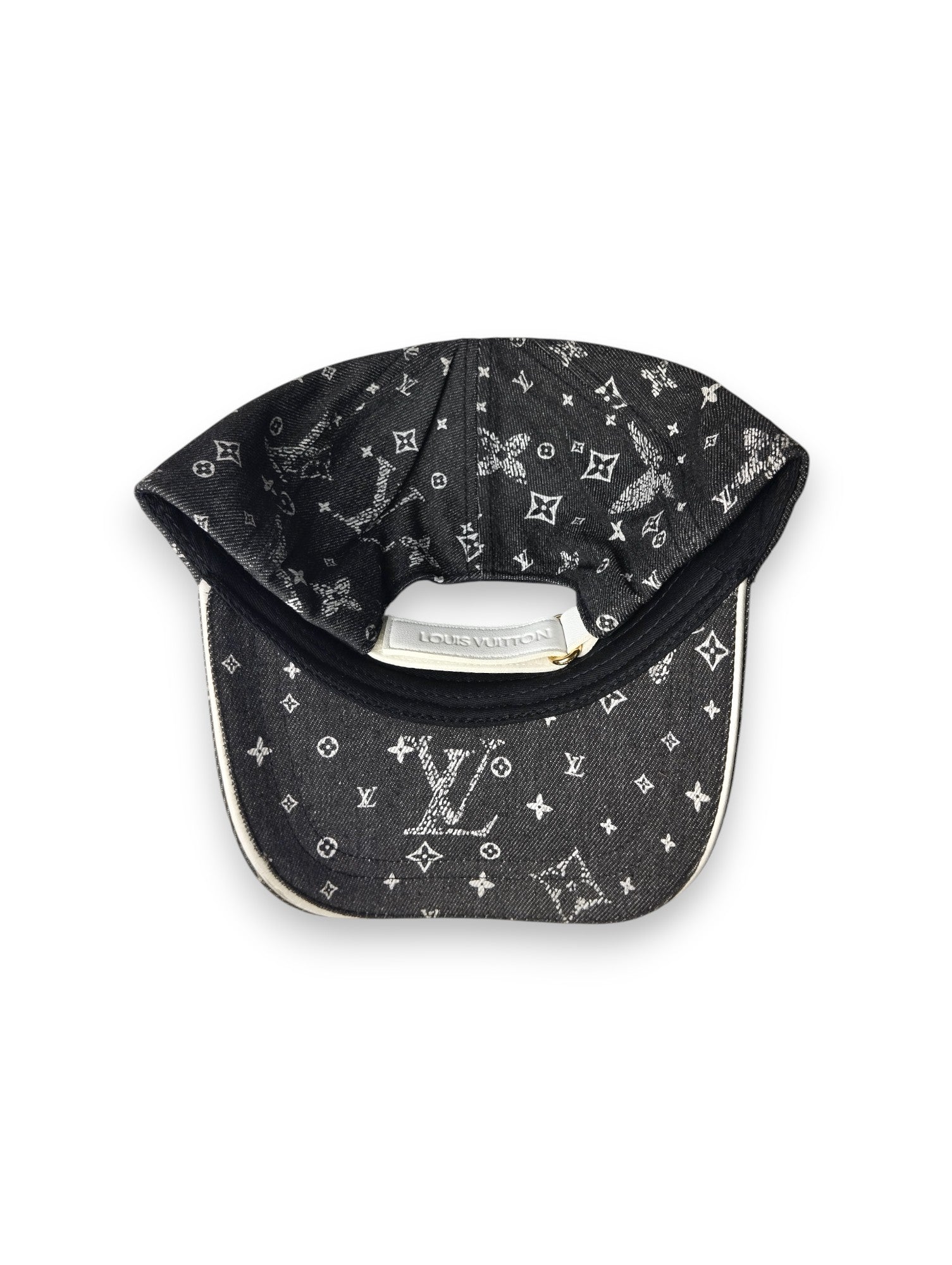 Louis Vuitton Monogram Washed-Denim Baseball Cap in Black