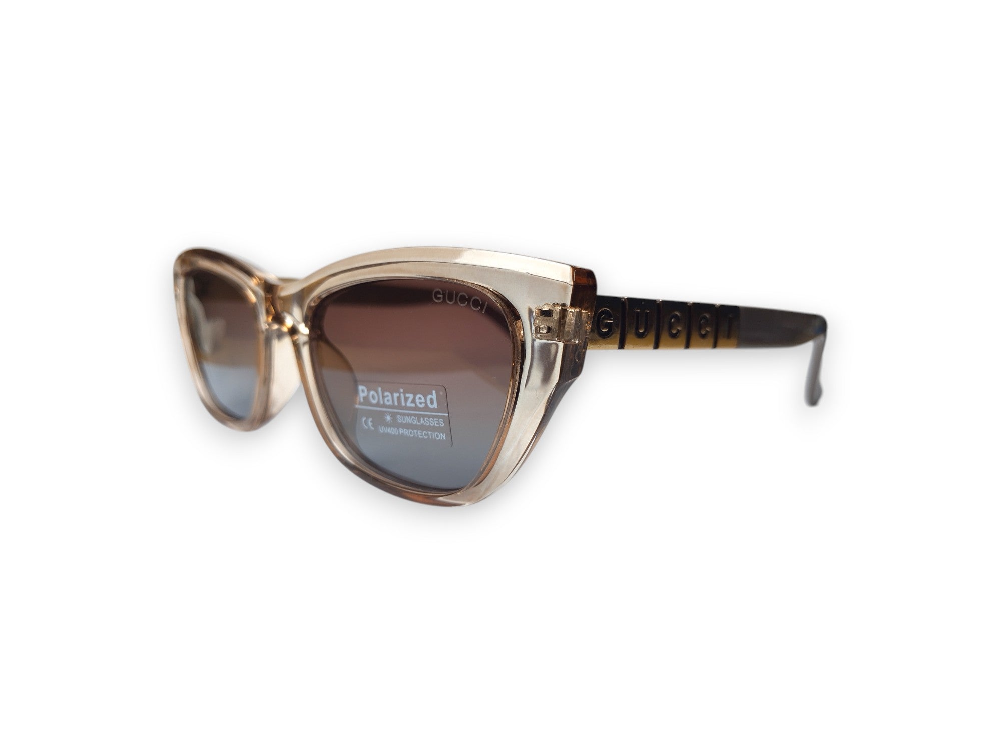 Gucci Translucent Nude Cat-Eye Sunglasses with Gradient Lenses