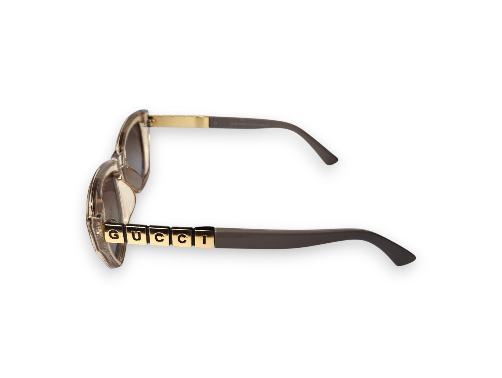 Gucci Translucent Nude Cat-Eye Sunglasses with Gradient Lenses