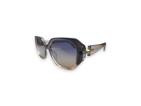 Sophisticated Chloé Women's Dusty Blue Square Gradient Sunglasses