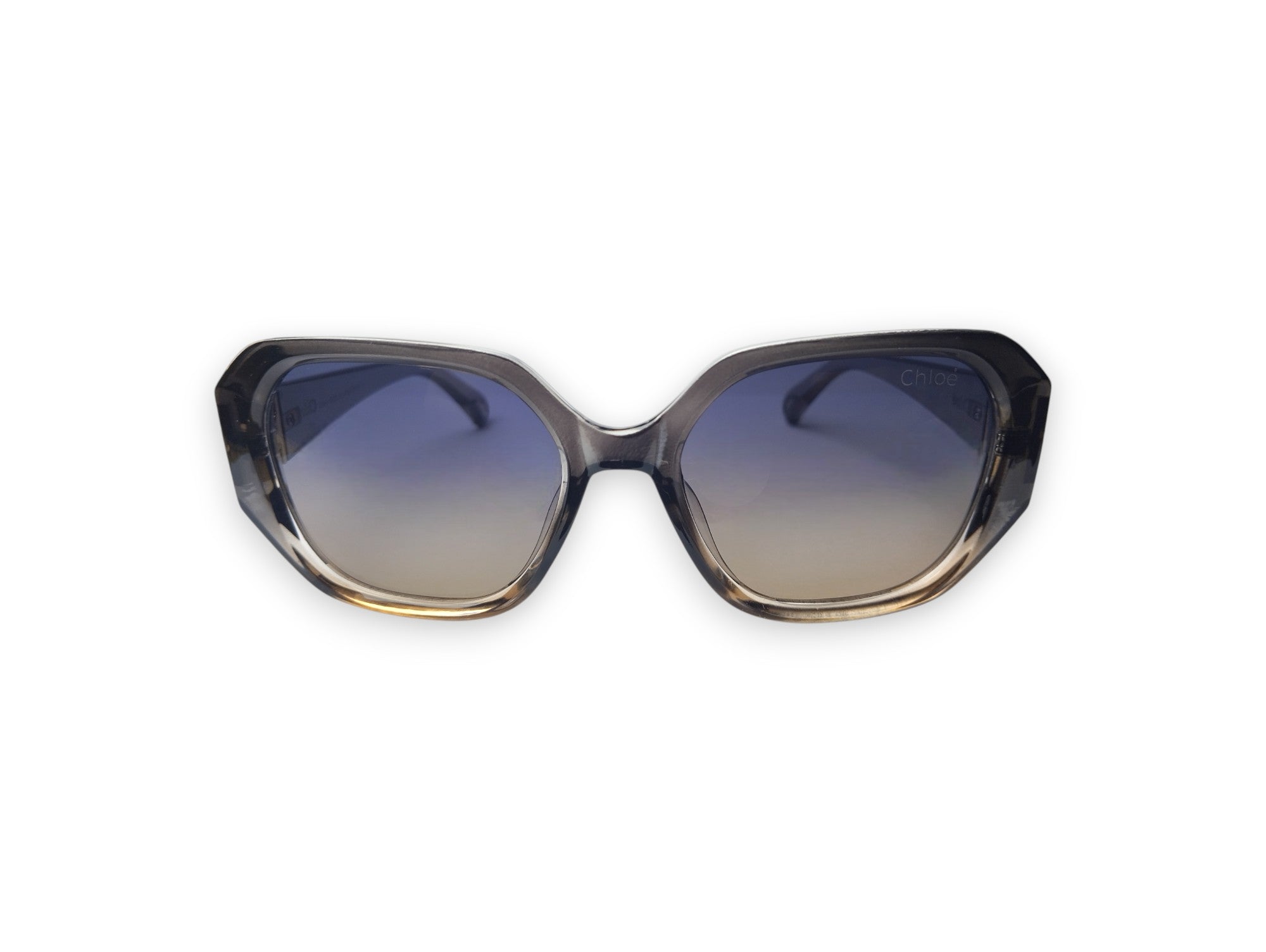 Sophisticated Chloé Women's Dusty Blue Square Gradient Sunglasses