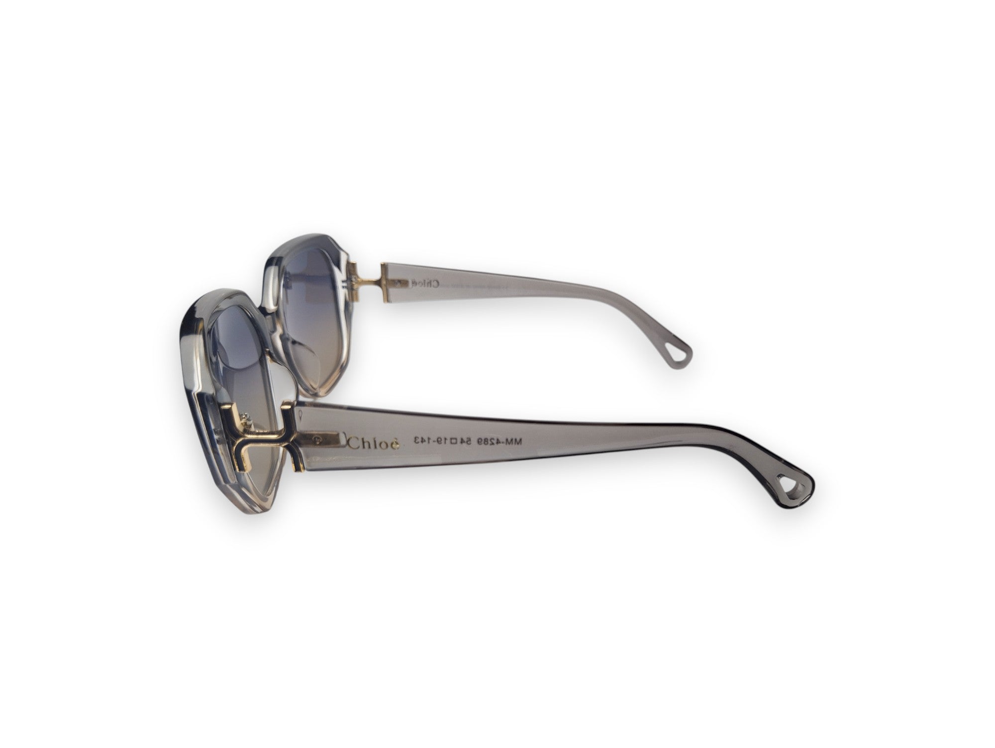 Sophisticated Chloé Women's Dusty Blue Square Gradient Sunglasses
