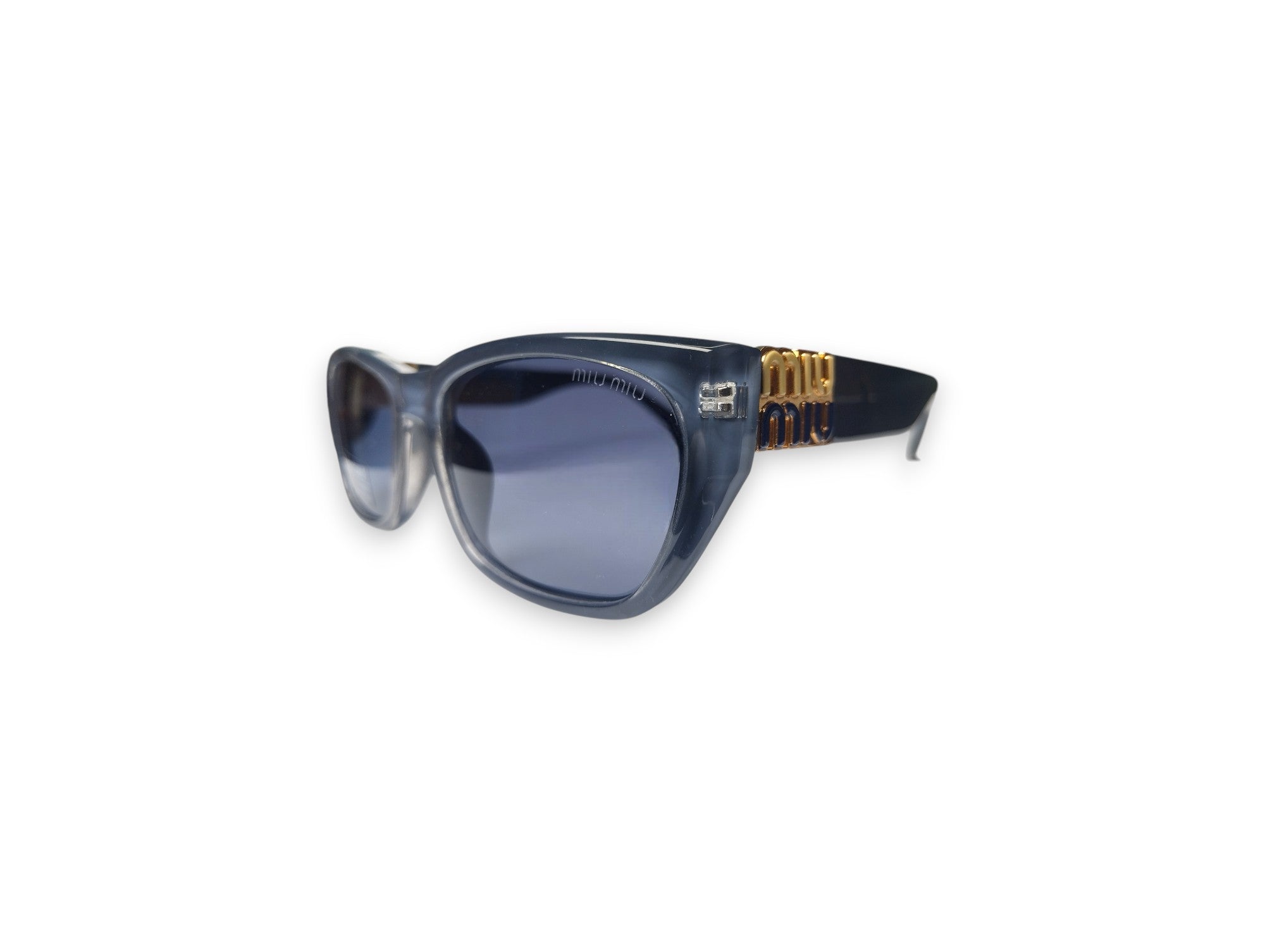 Sophisticated Miu Miu Women's Navy Blue Polarized Sunglasses