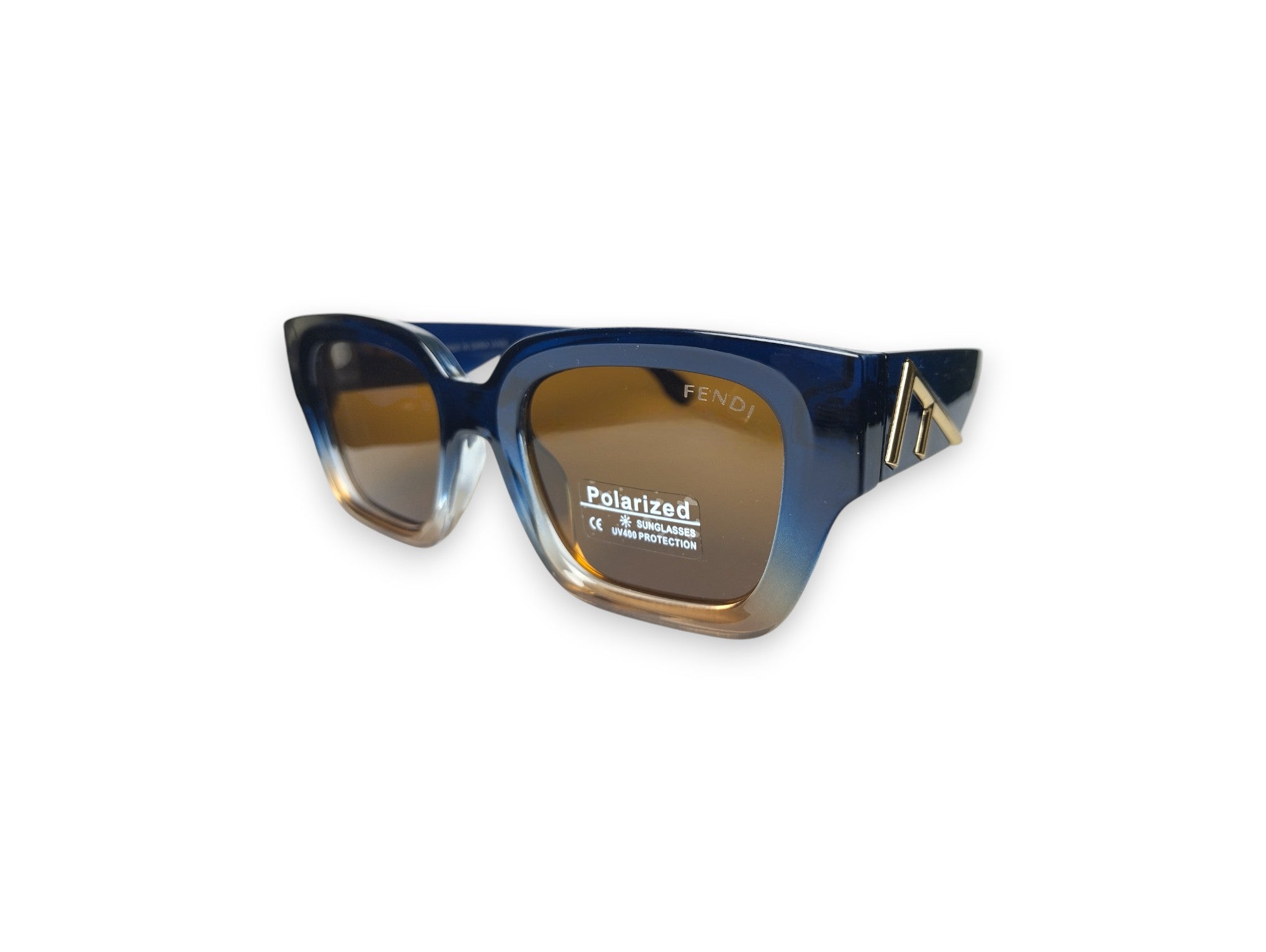 Elegant Fendi Women's Two-Tone Blue & Brown Gradient Sunglasses
