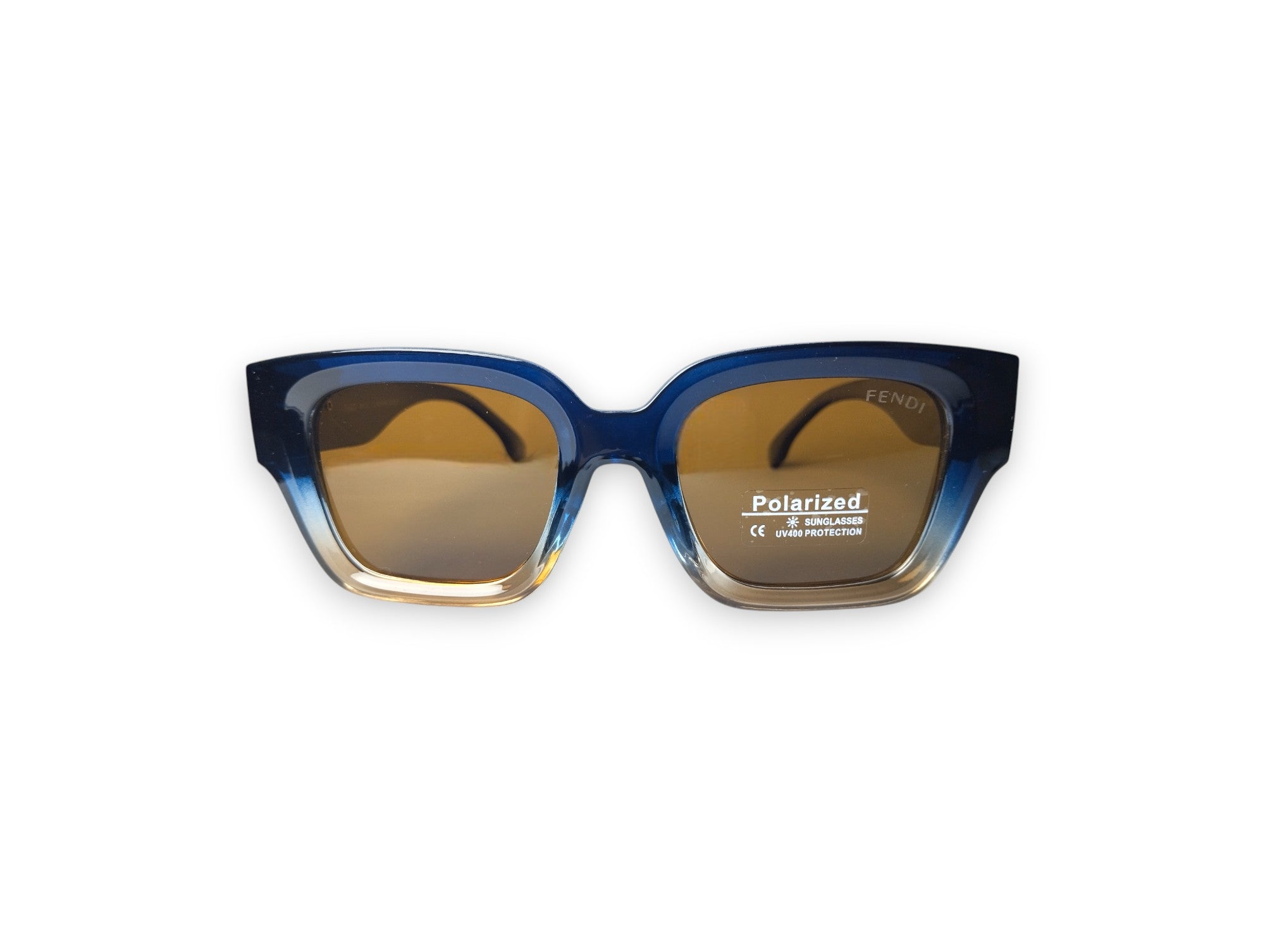 Elegant Fendi Women's Two-Tone Blue & Brown Gradient Sunglasses