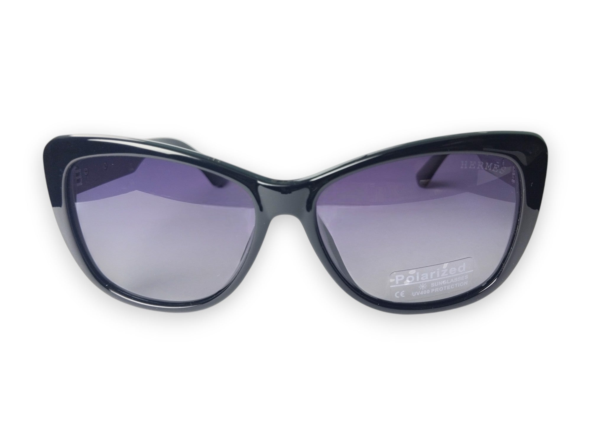 Sophisticated Hermès Women's Black Polarized Sunglasses