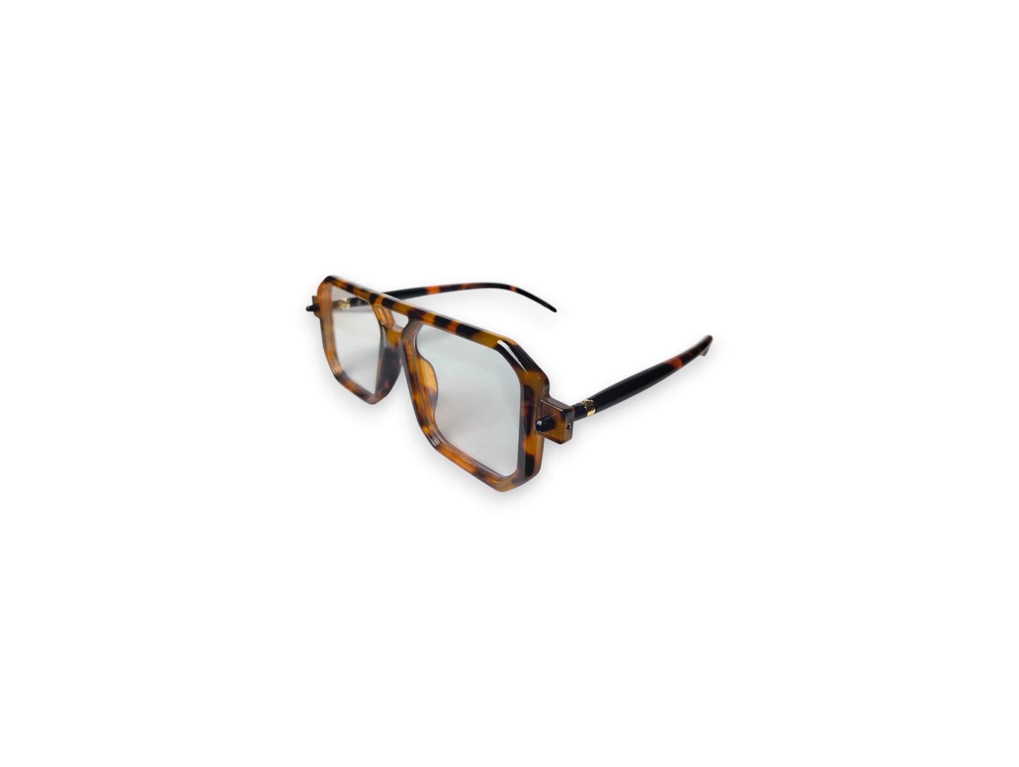 Bold Retro Aviator Sunglasses in Tortoiseshell