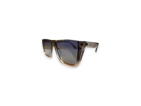 Fendi Modern Shield Sunglasses with Gradient Blue Lenses