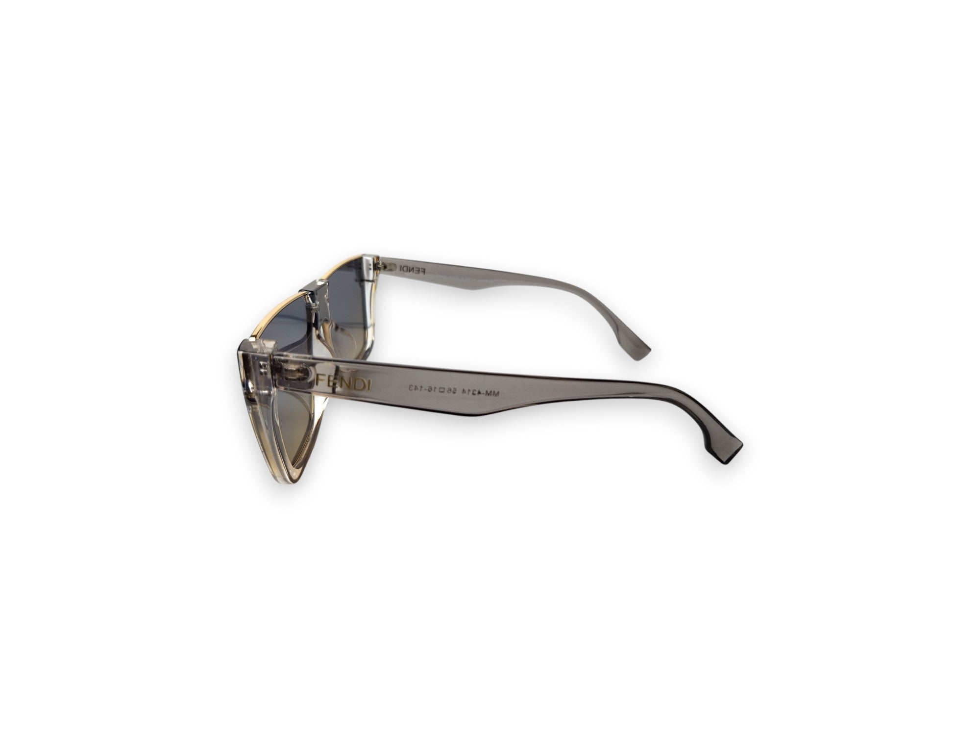 Fendi Modern Shield Sunglasses with Gradient Blue Lenses