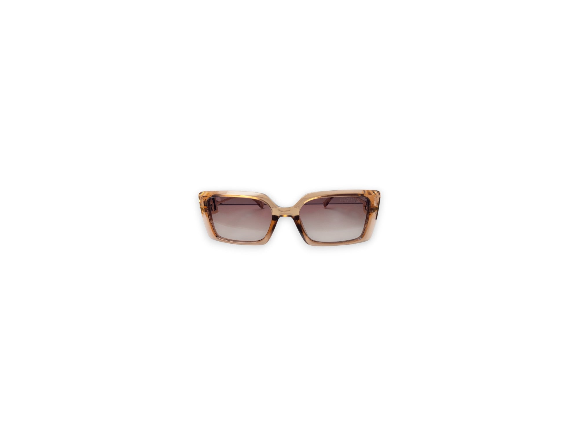 Dolce & Gabbana Aviator Sunglasses with Gold Accents and Brown Gradient Lenses