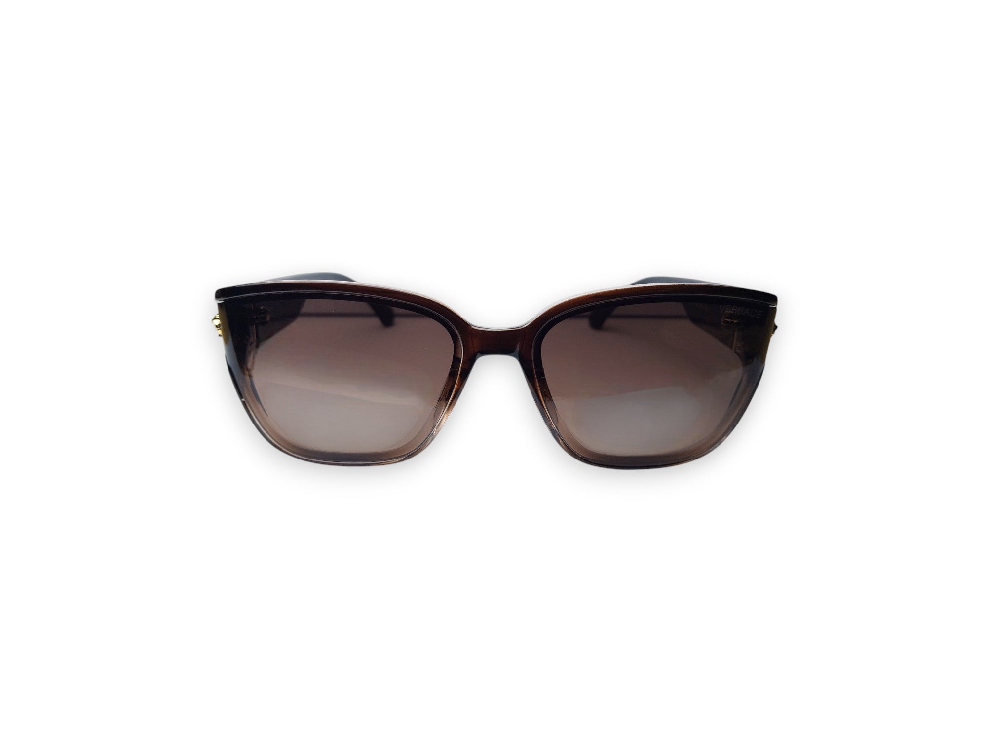 Versace Brown Gradient Sunglasses – Bold with Medusa Gold