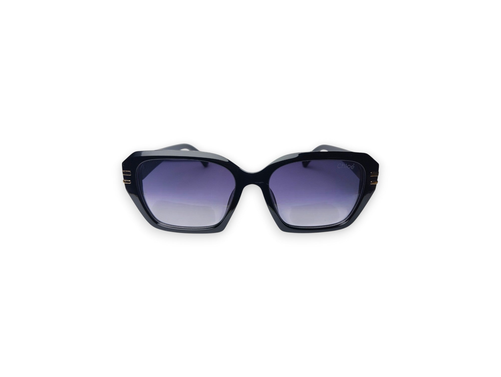 Chloé Geometric Black Gradient Sunglasses – Modern French Chic
