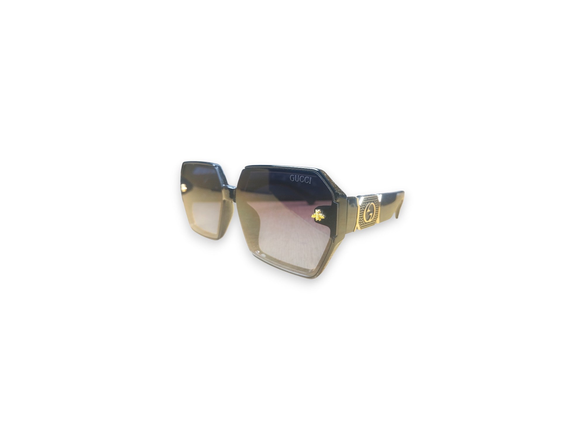 Gucci Hexagonal Bee-Embellished Sunglasses – Iconic Luxury