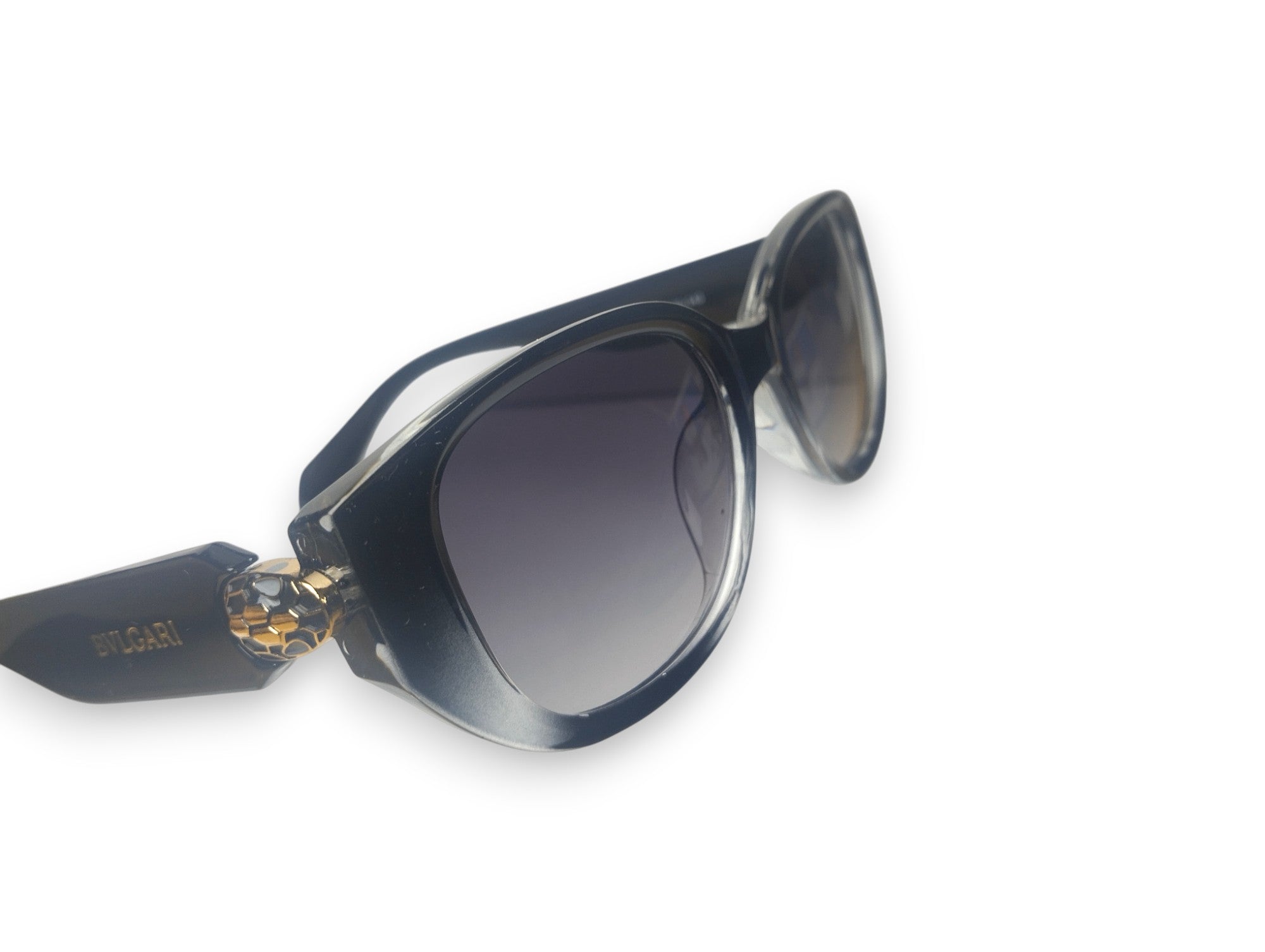 Title: Bvlgari Serpenti Black-Silver Sunglasses – Modern Italian Glam