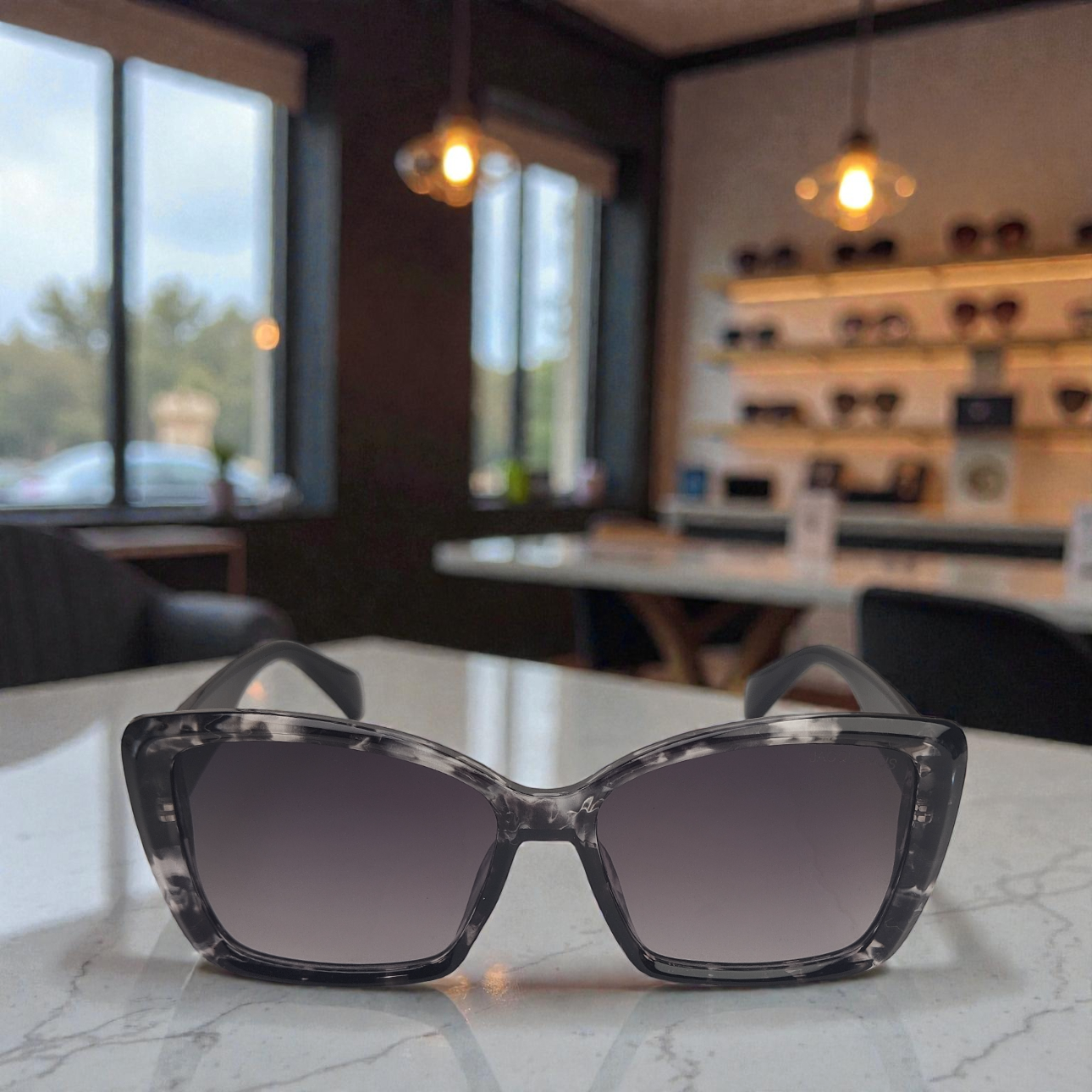 Jacquemus Marble Square Shades