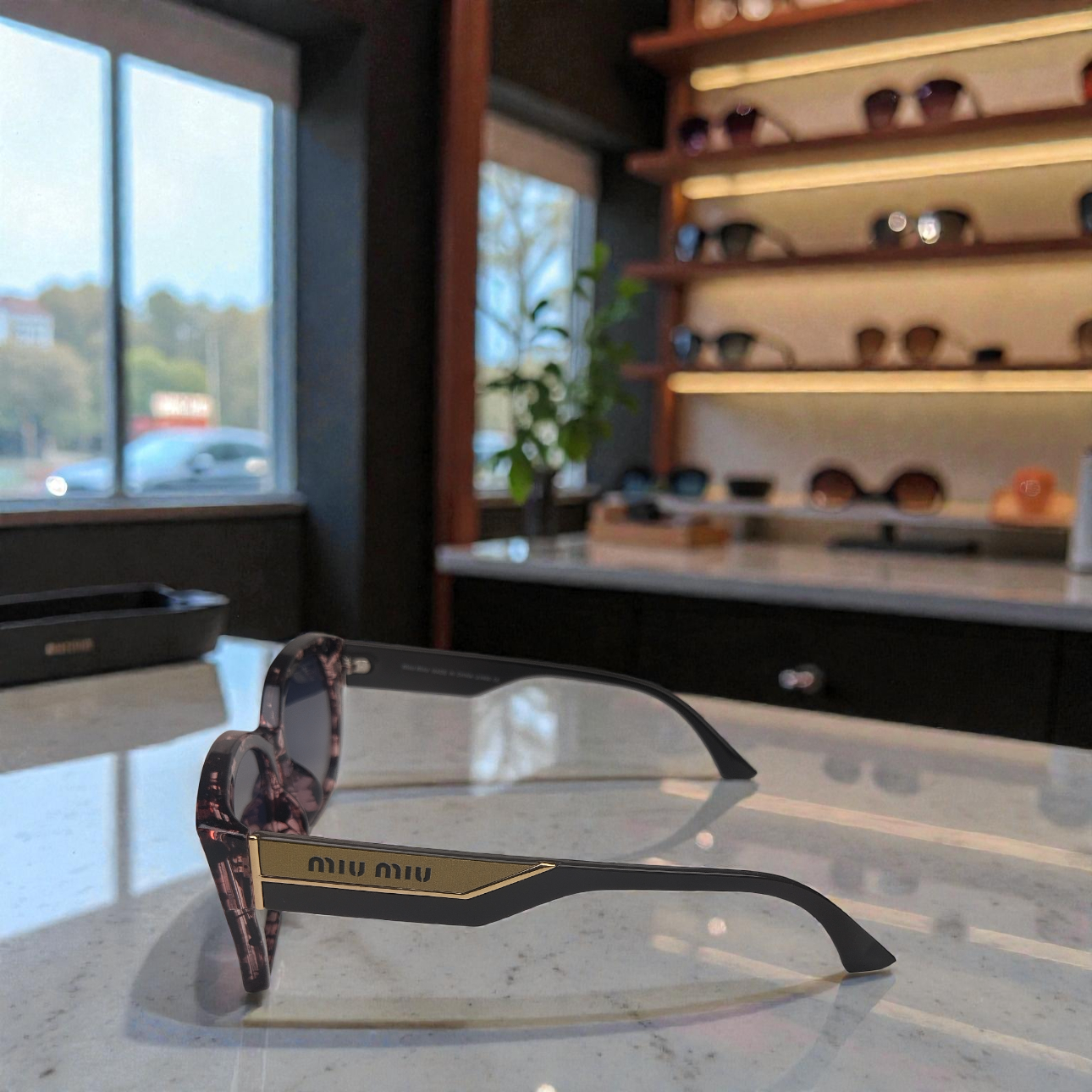 Miu.miu Marble Luxe Square Shades