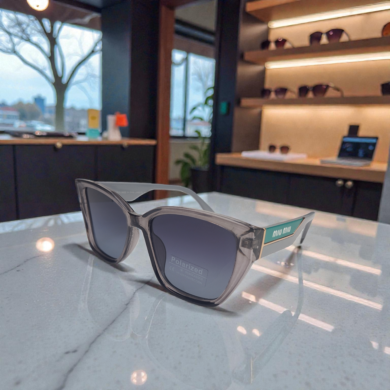 Miu.miu  Grey Luxe Square Shades