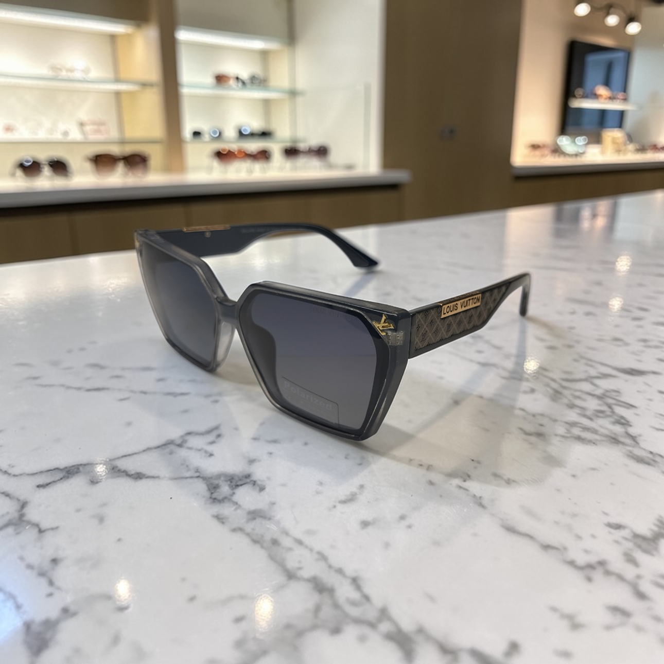 LV Crystal navy Square
