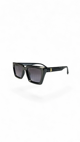 Burberry Oversized Square Sunglasses with Gradient Black Lenses – Iconic TB Logo