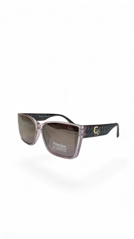 Dior Square Sunglasses – Black & Purple Frame – Polarized