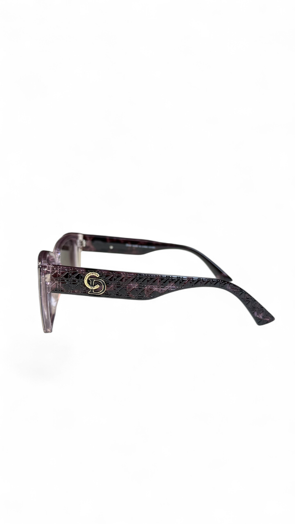 Dior Square Sunglasses – Black & Purple Frame – Polarized