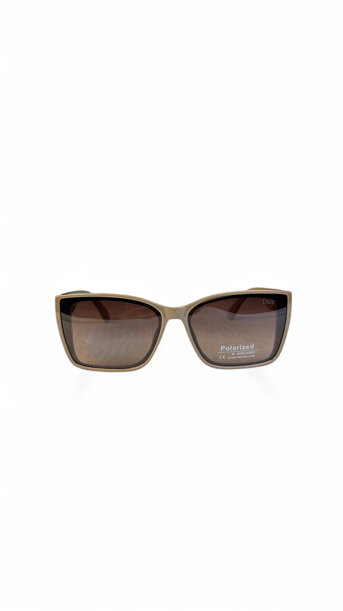 DD Square Sunglasses – Beige Frame – Polarized