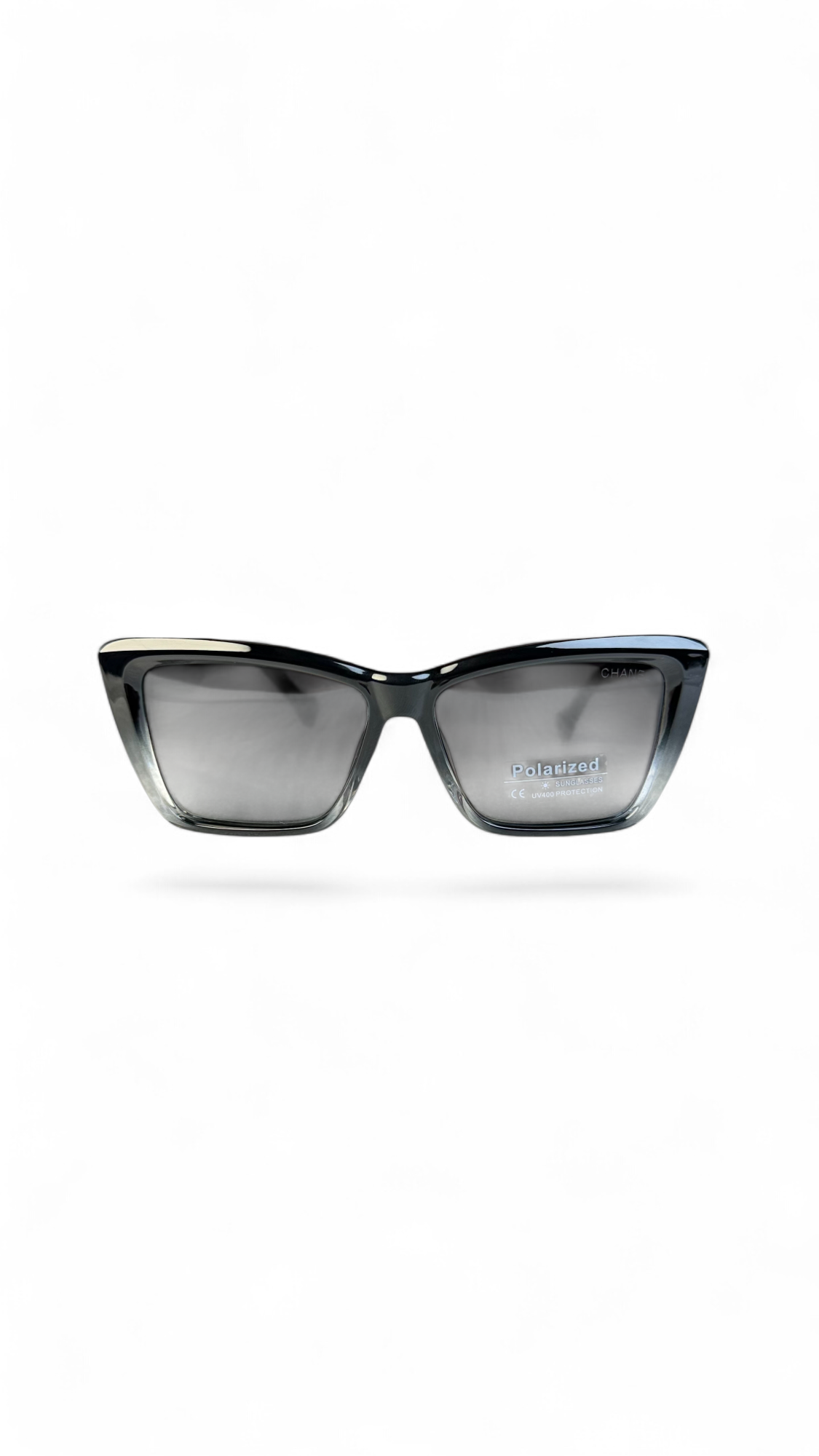 Chanel Cat-Eye Sunglasses – Glossy Black with Gold Detail – Polarized UV400