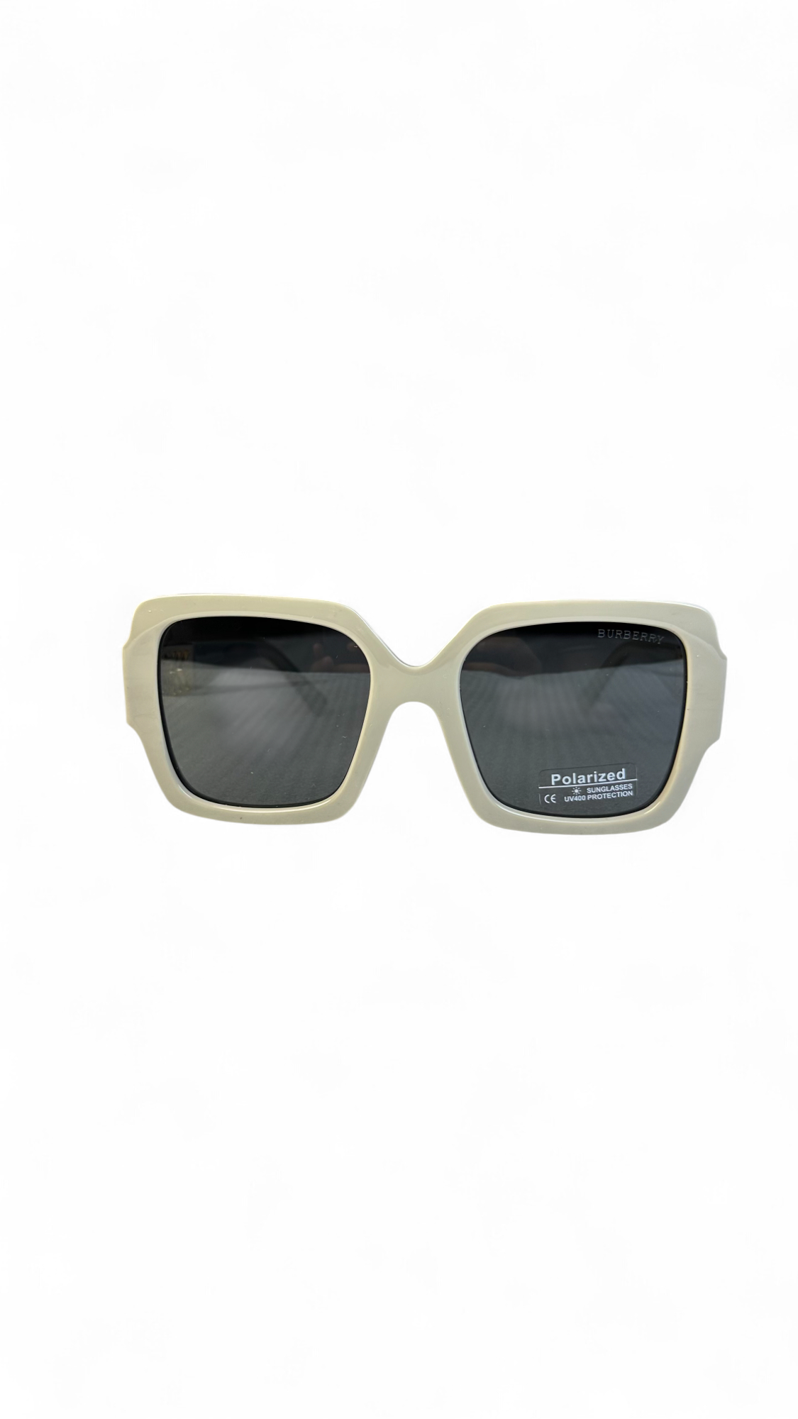 Burberry Oversized Cream Square Sunglasses – Polarized Fashion Eyewear