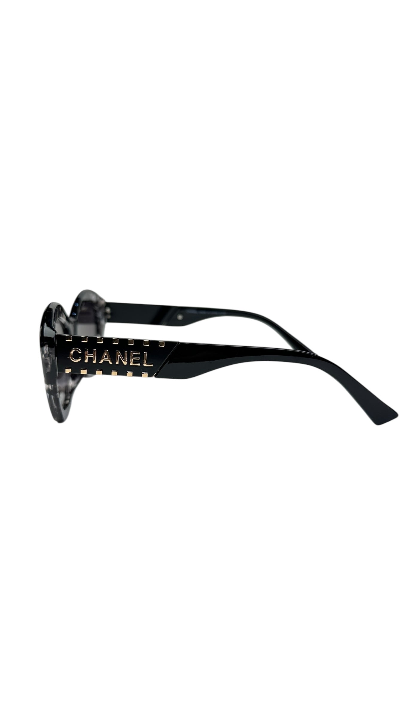 Luxury Cat-Eye Acetate Sunglasses – Black Marble