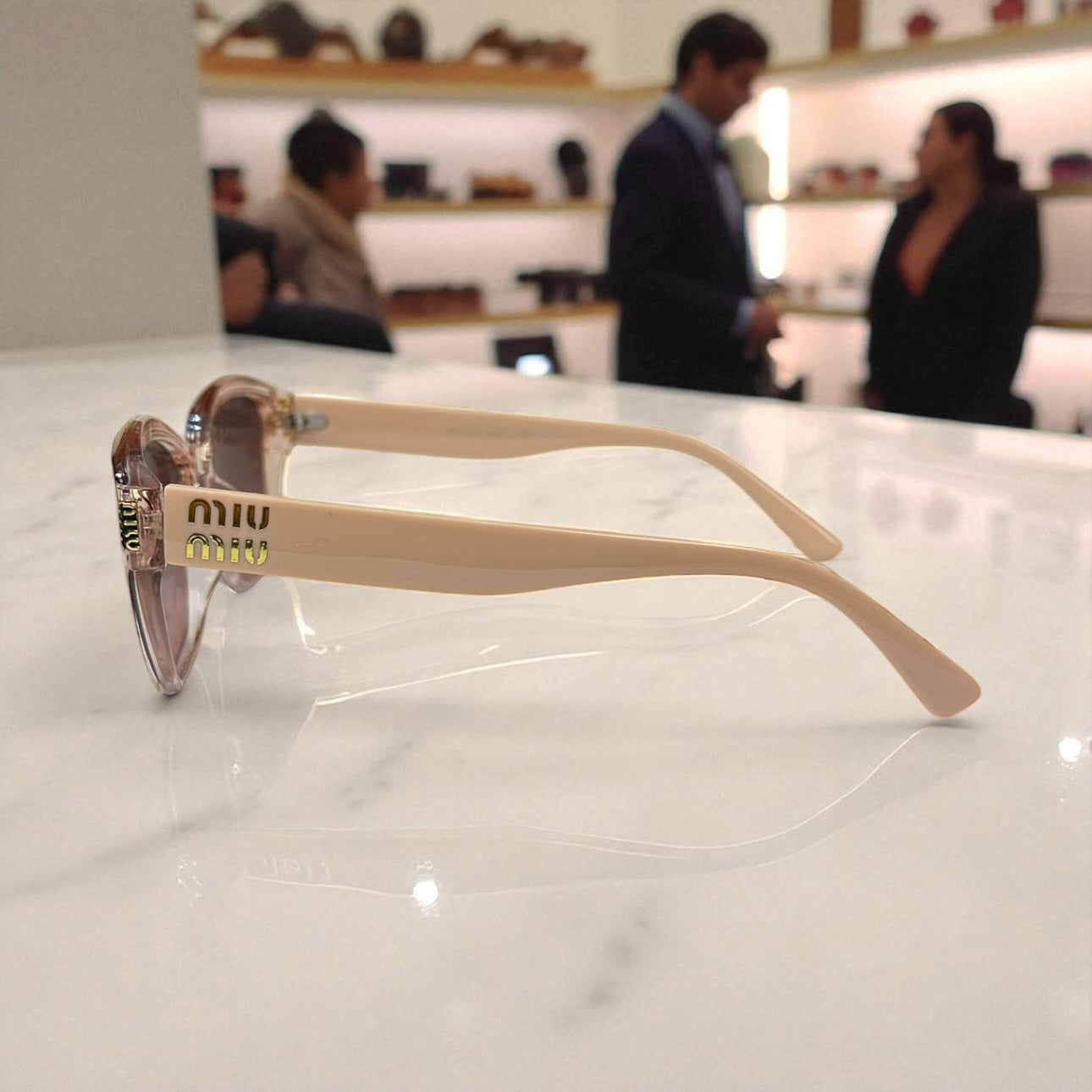 Miu Miu Pink Petal Polarized Sunglasses