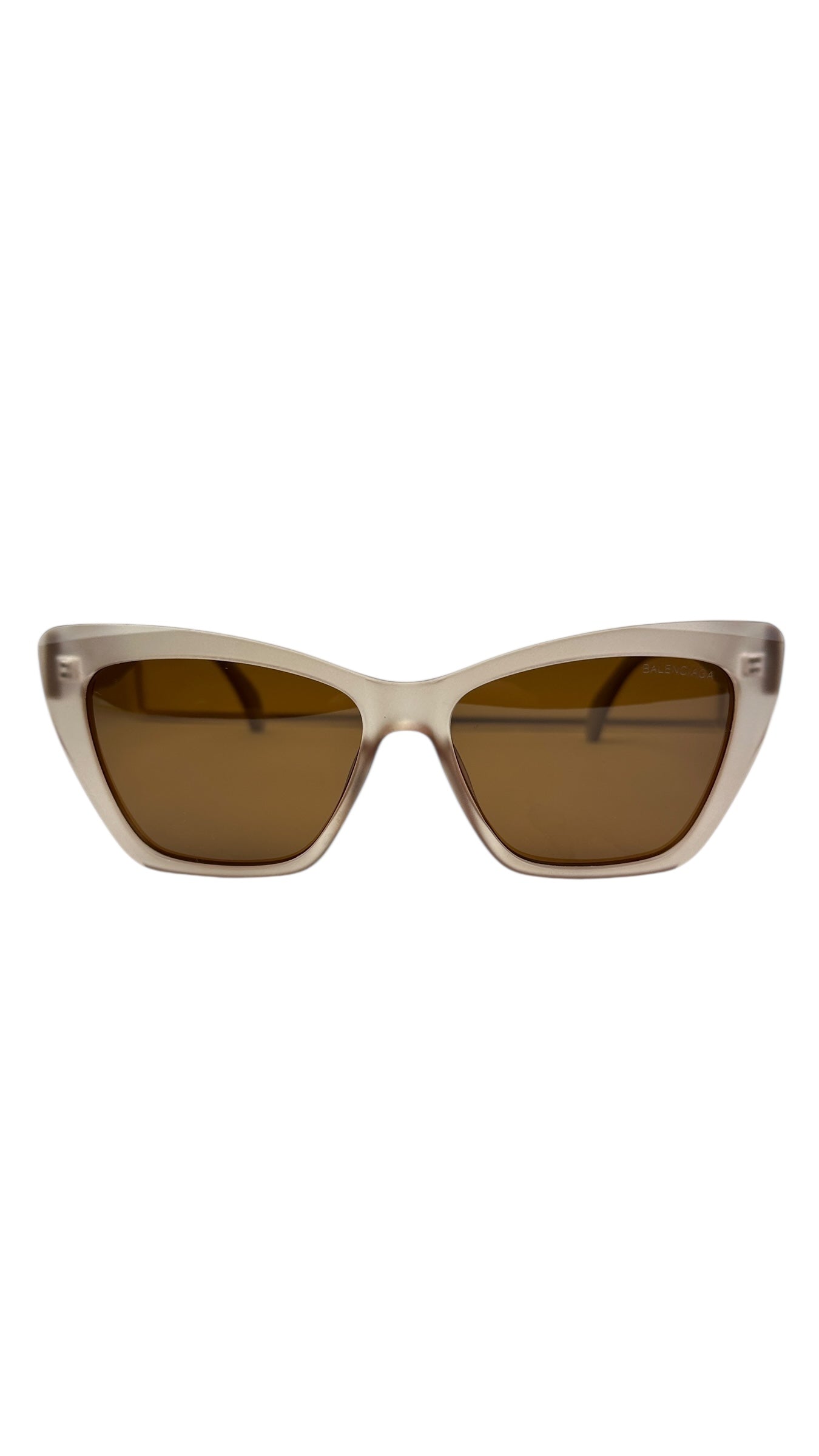 Bale.nciaga Beige Luxe Square Shades
