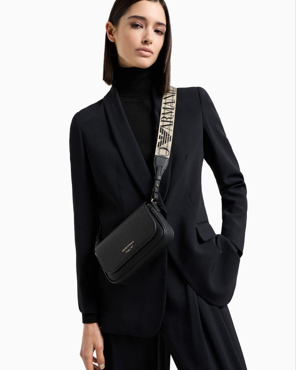 Emporio Armani Milano Black Crossbody Bag – Iconic Italian Elegance