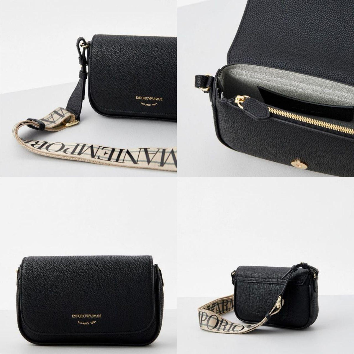 Emporio Armani Milano Black Crossbody Bag – Iconic Italian Elegance