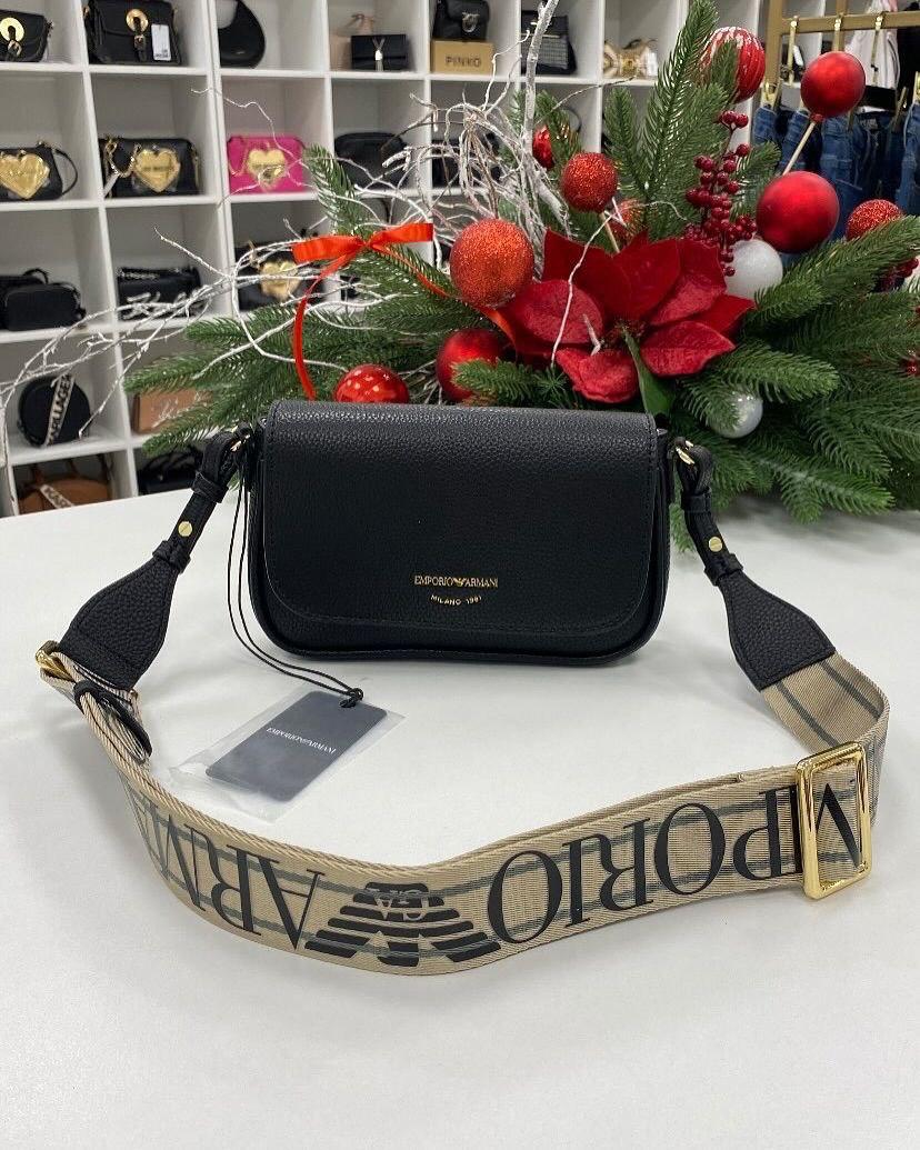 Emporio Armani Milano Black Crossbody Bag – Iconic Italian Elegance