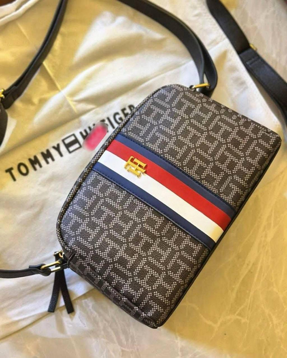 Tommy Hilfiger Signature Monogram Crossbody Bag – Bold & Iconic Style