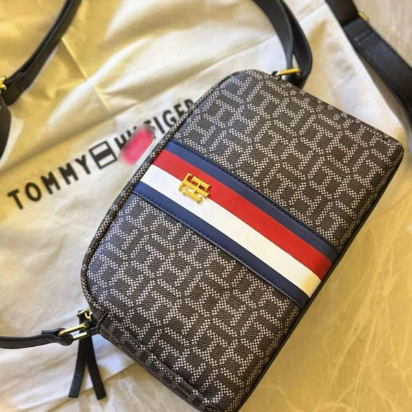 Tommy Hilfiger Signature Monogram Crossbody Bag – Bold & Iconic Style