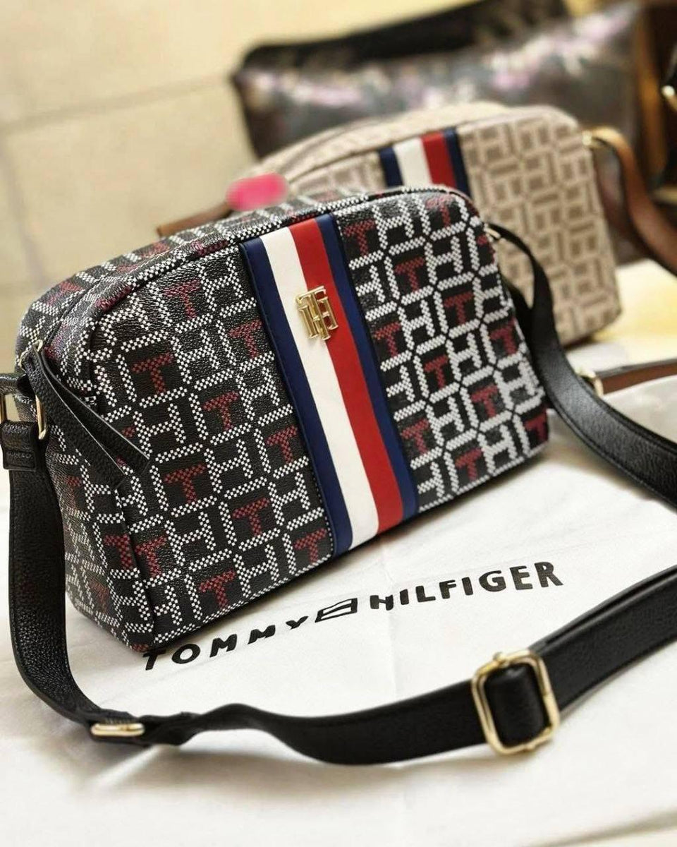 Tommy Hilfiger Signature Monogram Crossbody Bag – Bold & Iconic Style