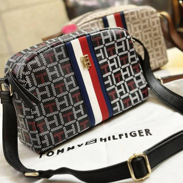 Tommy Hilfiger Signature Monogram Crossbody Bag – Bold & Iconic Style