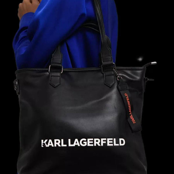Karl Lagerfeld Black Luxe Tote – Bold, Iconic & Functional