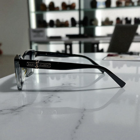 Saint Laurent Cat-Eye Polarized Sunglasses – Black Ombre Frame UV400 Luxury Eyewear