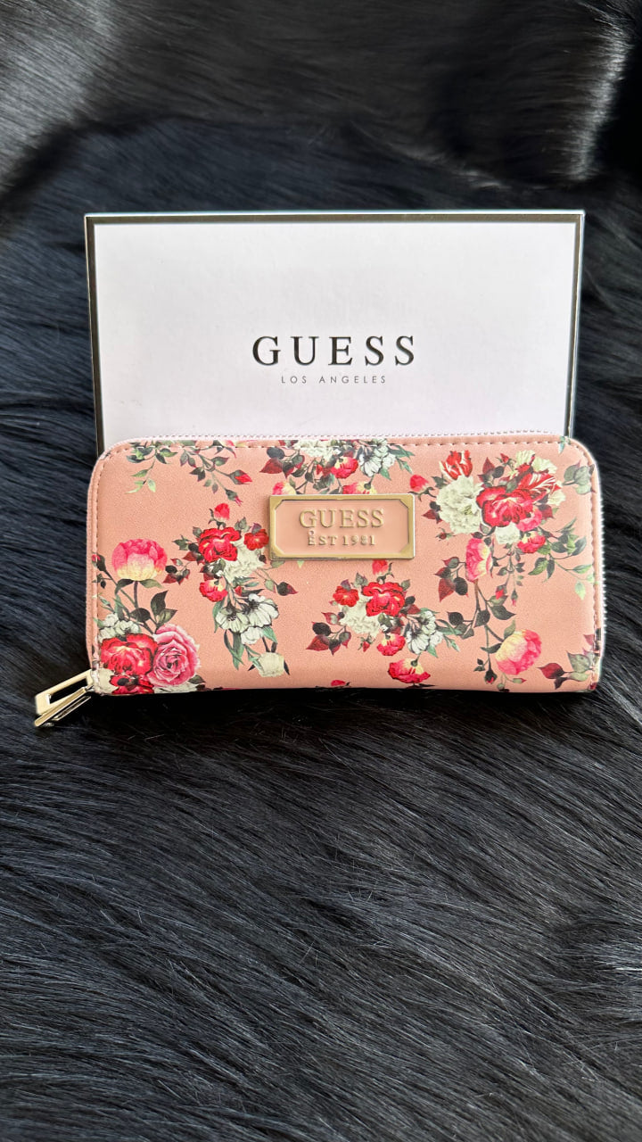 Guess Floral Bloom Zip-Around Wallet